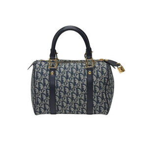 Christian Dior Trotter Handbag Speedy Galliano Period Navy Blue